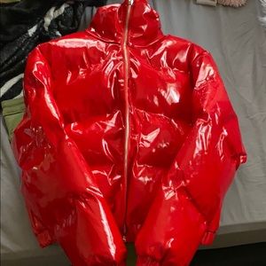 Candy Red Puffer Jacket 🍭